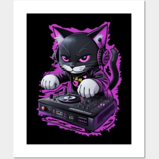 Rave DJ Cat Posters and Art